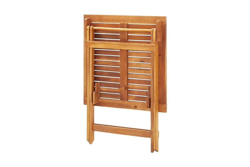 Hopfällbart trädgårdsbord 70x70x75 cm massivt akaciaträ - Brun - Cafébord