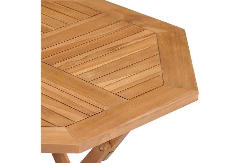 Hopfällbart trädgårdsbord 85x85x76 cm massiv teak - Brun - Cafébord