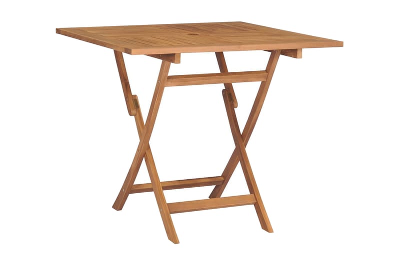 Hopfällbart trädgårdsbord 85x85x76 cm massiv teak - Brun - Cafébord