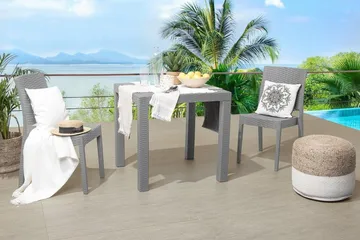 Knockytoul Trädgårdsbord och Sidobord Utomhus 80 cm Trä - Grå - Utemöbler & utemiljö - Utebord & trädgårdsbord - Cafébord