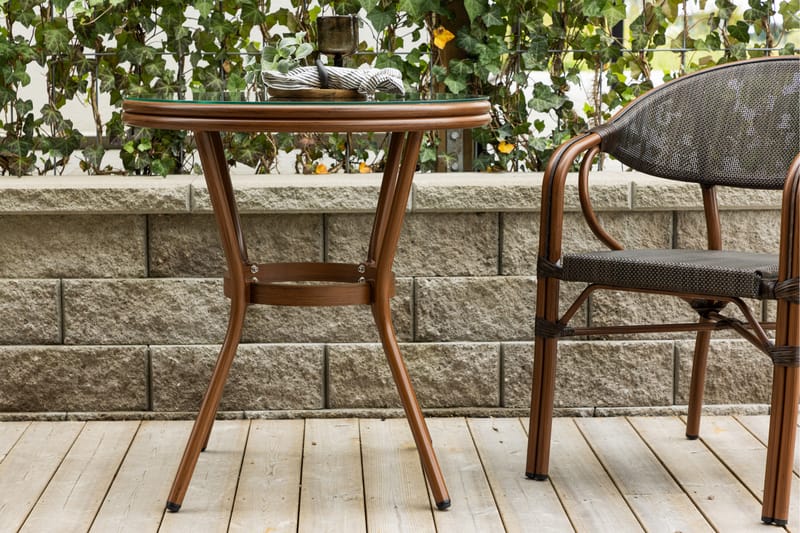 Loures Cafébord 70 cm - Brun - Utemöbler & utemiljö - Utebord & trädgårdsbord - Cafébord