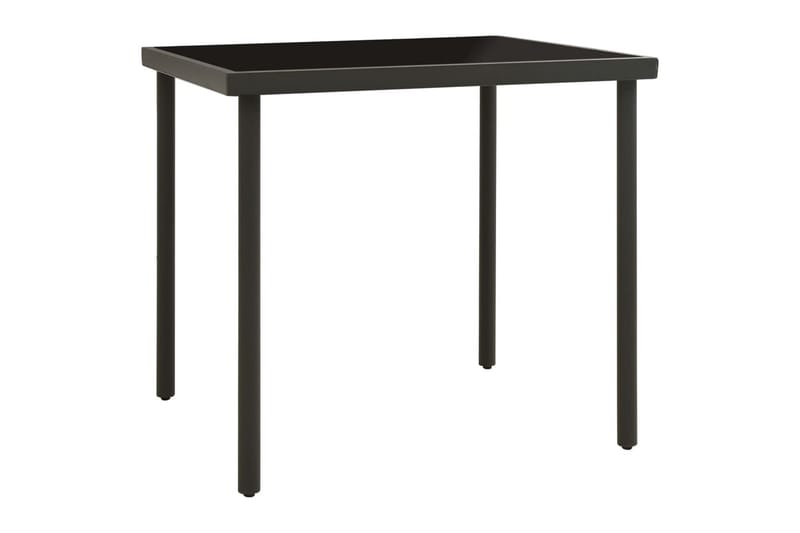 Matbord för trädgården antracit 80x80x72 cm glas och stål - Grå - Cafébord