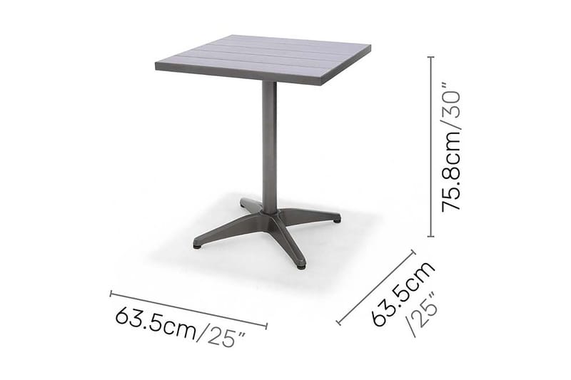 Matbord Solana 60 cm - Grå - Cafébord