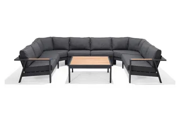 Palau Cafébord och Loungebord Utomhus 103 cm Teak Trä - Grå - Utemöbler & utemiljö - Utebord & trädgårdsbord - Cafébord