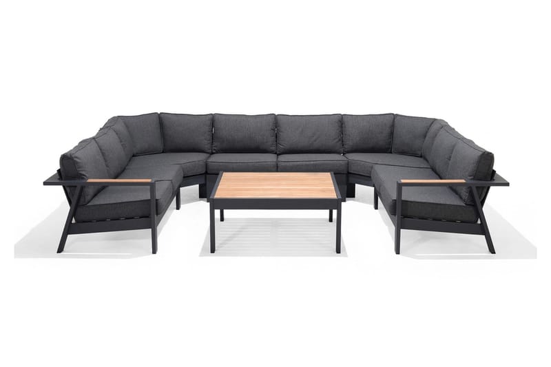 Palau Cafébord och Loungebord Utomhus 103 cm Teak Trä - Grå - Utemöbler & utemiljö - Utebord & trädgårdsbord - Cafébord