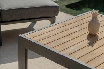 Palau Cafébord och Loungebord Utomhus 103 cm Teak Trä - Grå - Utemöbler & utemiljö - Utebord & trädgårdsbord - Cafébord