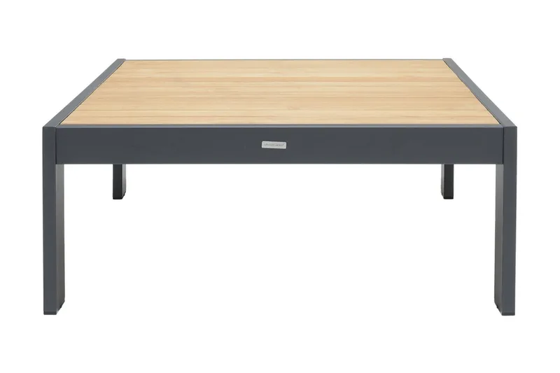 Palau Cafébord och Loungebord Utomhus 103 cm Teak Trä - Grå - Utemöbler & utemiljö - Utebord & trädgårdsbord - Cafébord