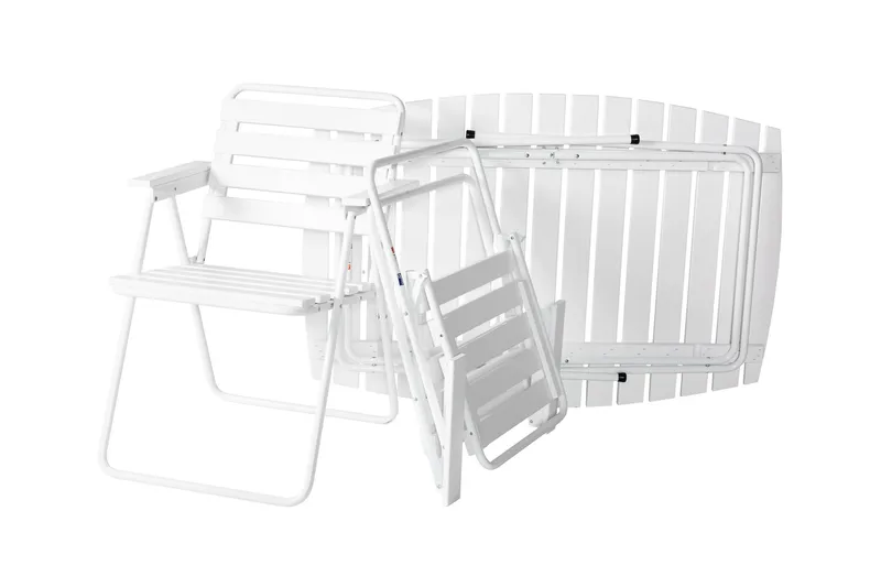 Retro Cafébord Utomhus 120 cm Trä - Vit - Utemöbler & utemiljö - Utebord & trädgårdsbord - Cafébord