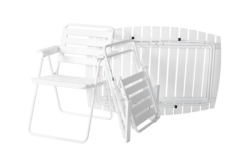 Retro Cafébord Utomhus 120 cm Trä - Vit - Utemöbler & utemiljö - Utebord & trädgårdsbord - Cafébord