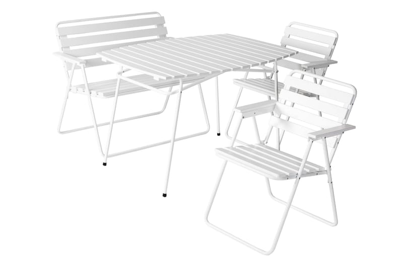 Retro Cafébord Utomhus 120 cm Trä - Vit - Utemöbler & utemiljö - Utebord & trädgårdsbord - Cafébord