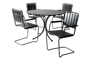 Suvisaari Runt Cafébord och Utebord 103 cm - Svart - Utemöbler & utemiljö - Utebord & trädgårdsbord - Cafébord