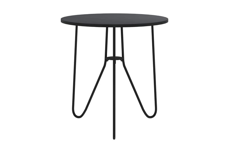 Tebord svart 48 cm MDF och järn - Svart - Cafébord