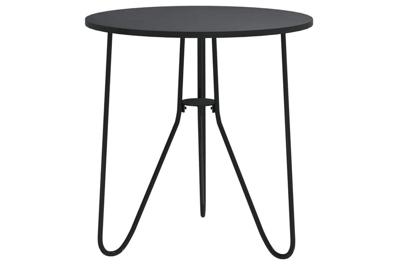 Tebord svart 48 cm MDF och järn - Svart - Cafébord