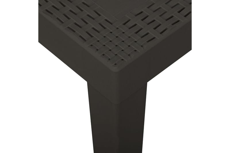 Trädgårdsbord antracit 79x65x72 cm plast - Grå - Cafébord