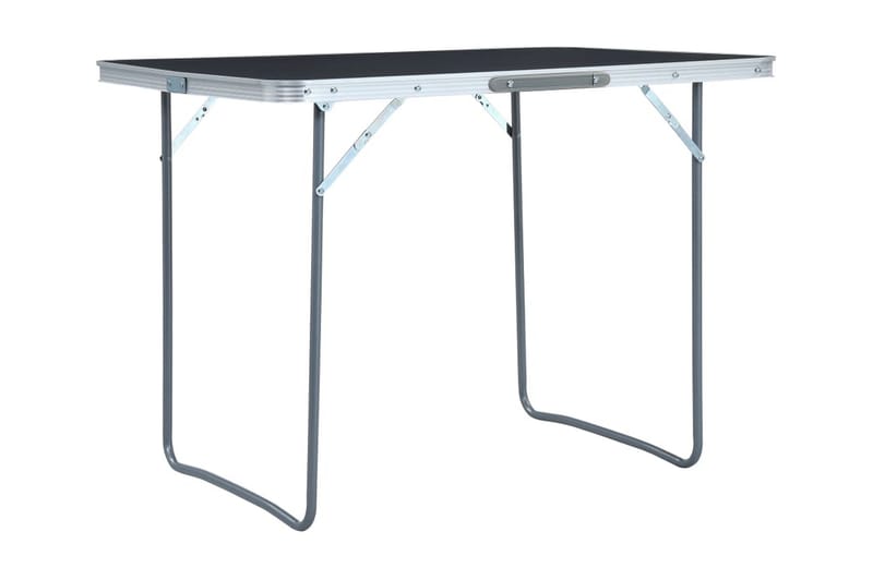 Hopfällbart campingbord grå aluminium 120x60 cm - Grå - Campingbord