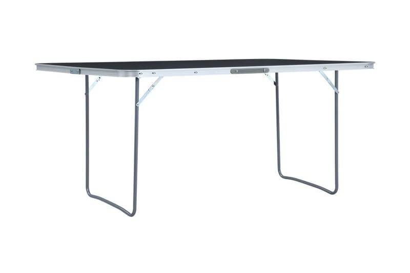 Hopfällbart campingbord grå aluminium 180x60 cm - Grå - Campingbord