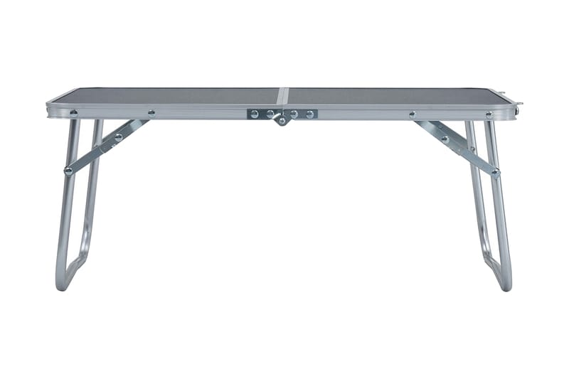 Hopfällbart campingbord grå aluminium 60x40 cm - Grå - Campingbord