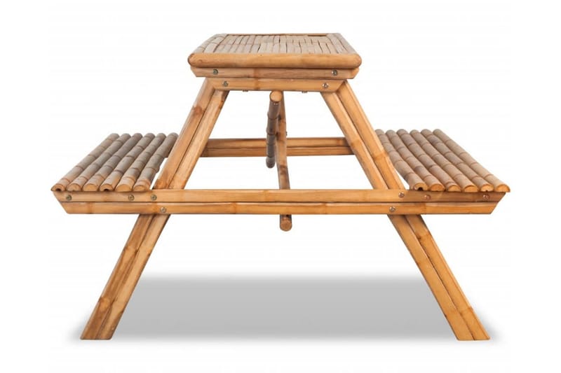 Picknickbord 120x120x78 cm bambu - Brun - Campingbord