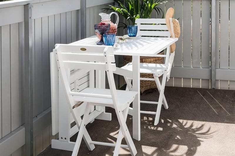 Slagbord Hillerstorp Åre 70x20/80/140 cm - Vit Akacia - Utemöbler & utemiljö - Utebord & trädgårdsbord - Campingbord