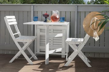 Slagbord Hillerstorp Åre 70x20/80/140 cm - Vit Akacia - Utemöbler & utemiljö - Utebord & trädgårdsbord - Campingbord