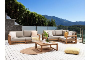 Des Moines Sidobord och Soffbord Utomhus 90 cm Trä Akacia - Ljusbrun - Utemöbler & utemiljö - Utebord & trädgårdsbord - Sidobord utomhus