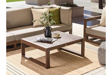 Des Moines Sidobord och Soffbord Utomhus 90 cm Trä - mörkbrun - Utemöbler & utemiljö - Utebord & trädgårdsbord - Sidobord utomhus