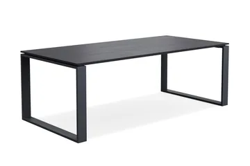 Devon Stort Rektangulärt Matbord utomhus 210x100 cm i aluminium - Svart - Utemöbler & utemiljö - Utebord & trädgårdsbord - Matbord utomhus