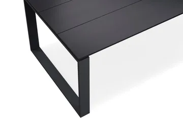 Devon Stort Rektangulärt Matbord utomhus 210x100 cm i aluminium - Svart - Utemöbler & utemiljö - Utebord & trädgårdsbord - Matbord utomhus