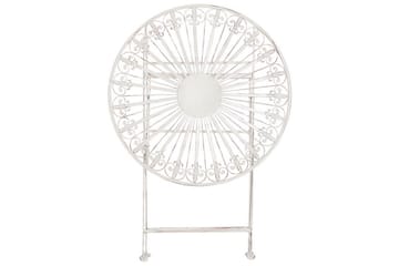 Dursley Runt Hopfällbart Cafébord och Kaffebord Utomhus 45 cm Metall - Vit - Utemöbler & utemiljö - Utebord & trädgårdsbord - Cafébord