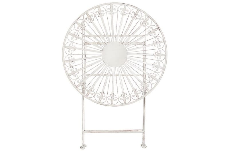 Dursley Runt Hopfällbart Cafébord och Kaffebord Utomhus 45 cm Metall - Vit - Utemöbler & utemiljö - Utebord & trädgårdsbord - Cafébord