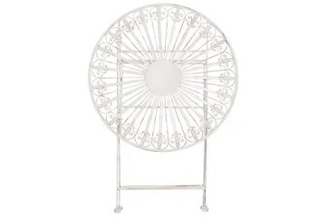 Dursley Runt Hopfällbart Cafébord och Kaffebord Utomhus 45 cm Metall - Vit - Utemöbler & utemiljö - Utebord & trädgårdsbord - Cafébord