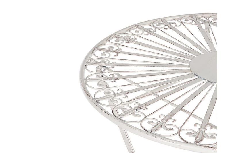 Dursley Runt Hopfällbart Cafébord och Kaffebord Utomhus 45 cm Metall - Vit - Utemöbler & utemiljö - Utebord & trädgårdsbord - Cafébord