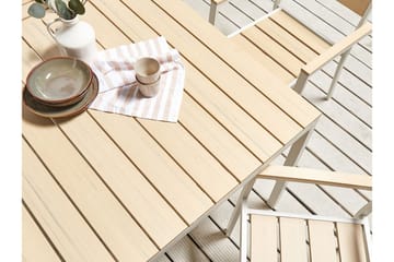 Edmundston Matbord Utomhus 95x95 cm - Beige/Vit - Utemöbler & utemiljö - Utebord & trädgårdsbord - Matbord utomhus