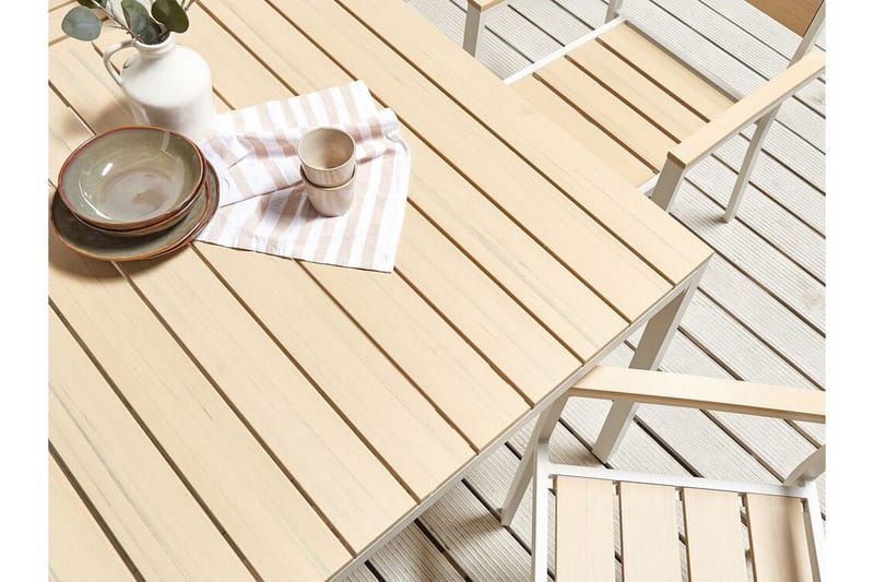 Edmundston Matbord Utomhus 95x95 cm - Beige/Vit - Utemöbler & utemiljö - Utebord & trädgårdsbord - Matbord utomhus