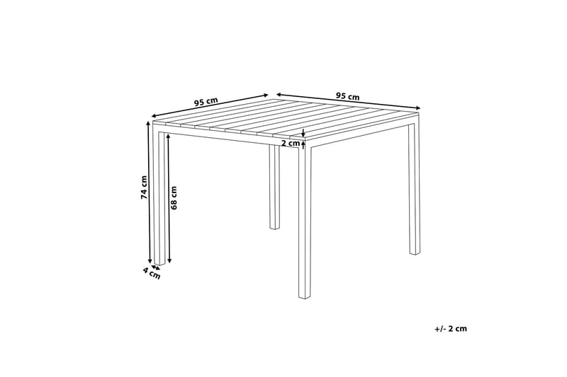 Edmundston Matbord Utomhus 95x95 cm - Beige/Vit - Utemöbler & utemiljö - Utebord & trädgårdsbord - Matbord utomhus