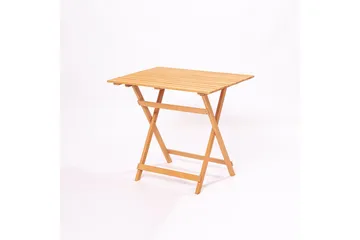 Emirhan Hopfällbart Cafébord och Kaffebord Utomhus 80 cm Trä - Brun - Utemöbler & utemiljö - Utebord & trädgårdsbord - Cafébord