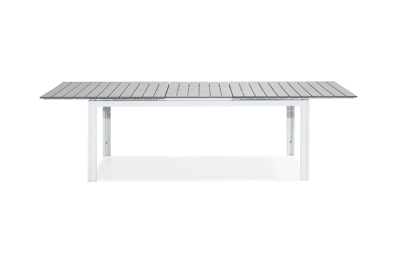 Förlängningsbart Matbord Tunis 220-280x100 cm - Vit/grå - Matbord utomhus