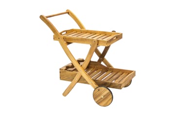 Finlay Serveringsvagn Utomhus 84 cm Trä - Ljusbrun - Utemöbler & utemiljö - Utebord & trädgårdsbord - Barbord utomhus