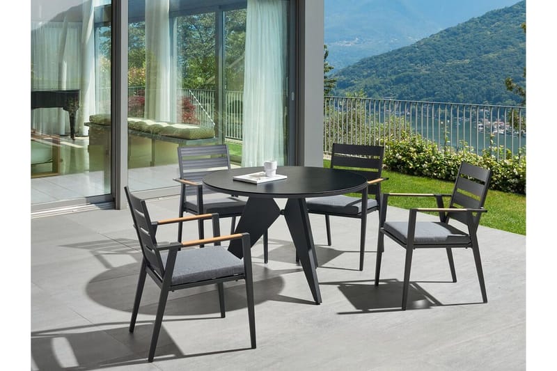 Fuhlner Matbord Utomhus 110 cm - Svart - Utemöbler & utemiljö - Utebord & trädgårdsbord - Matbord utomhus