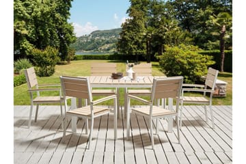 Grosseto Matbord Utomhus 150x90 cm - Beige/Vit - Utemöbler & utemiljö - Utebord & trädgårdsbord - Matbord utomhus