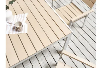 Grosseto Matbord Utomhus 150x90 cm - Beige/Vit - Utemöbler & utemiljö - Utebord & trädgårdsbord - Matbord utomhus