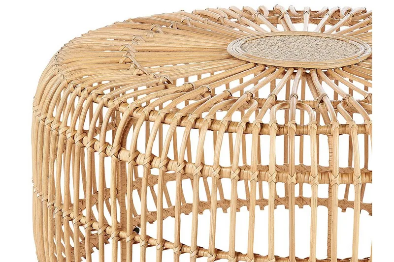 Hartnoy Runt Sidobord och Avlastningsbord Utomhus 85 cm Konstrotting - Beige/Natural - Utemöbler & utemiljö - Utebord & trädgårdsbord - Sidobord utomhus