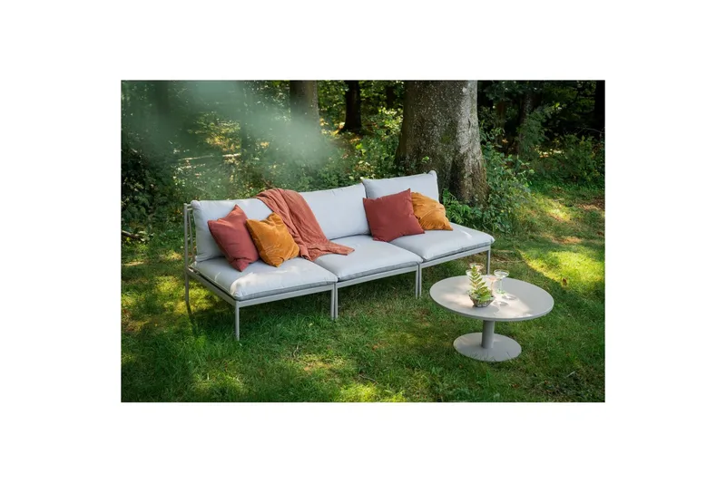Hillerstorp Näsby Soffbord Utomhus Ø80 cm Sand - Sand - Utemöbler & utemiljö - Utebord & trädgårdsbord - Loungebord & soffbord utomhus