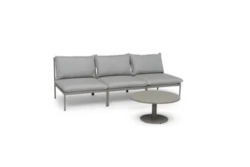 Hillerstorp Näsby Soffbord Utomhus Ø80 cm Sand - Sand - Utemöbler & utemiljö - Utebord & trädgårdsbord - Loungebord & soffbord utomhus