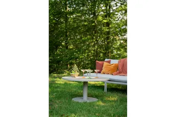 Hillerstorp Näsby Soffbord Utomhus Ø80 cm Sand - Sand - Utemöbler & utemiljö - Utebord & trädgårdsbord - Loungebord & soffbord utomhus