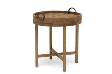 Himmelsnäs Runt Sidobord BrickUtebord och Avlastningsbord Utomhus 60 cm Trä - Brun - Utemöbler & utemiljö - Utebord & trädgårdsbord - Sidobord utomhus