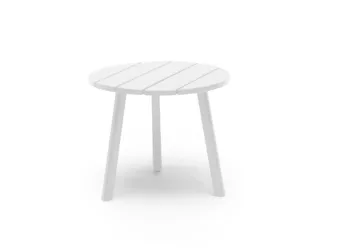 Hillerstorp Tennessee Sidobord Ø50 cm - Vit - Utemöbler & utemiljö - Utebord & trädgårdsbord - Sidobord utomhus