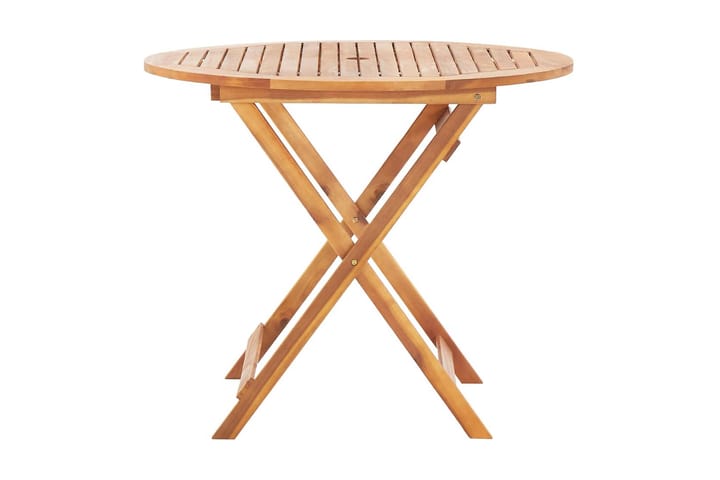 Hopfällbart trädgårdsbord 90x75 cm massivt akaciaträ - Brun - Cafébord