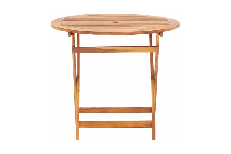 Hopfällbart trädgårdsbord 90x75 cm massivt akaciaträ - Brun - Cafébord