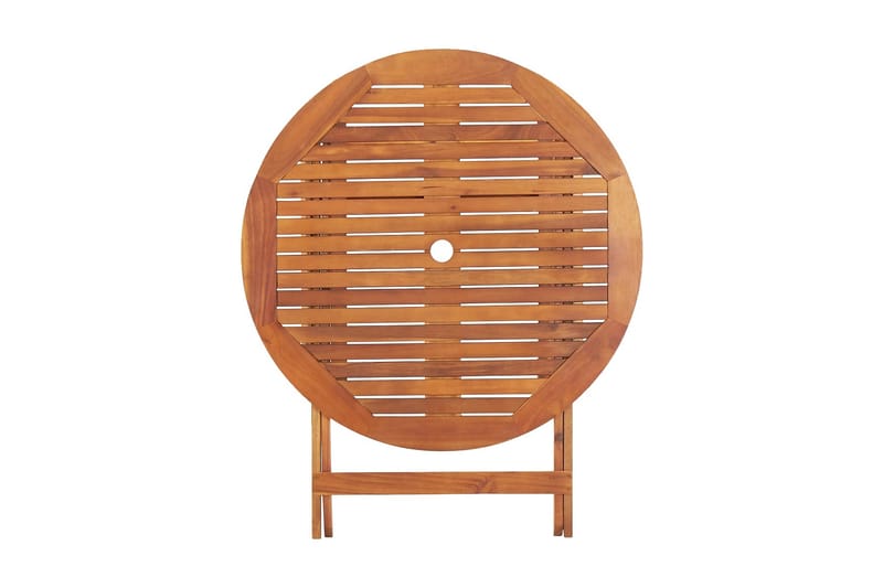 Hopfällbart trädgårdsbord 90x75 cm massivt akaciaträ - Brun - Cafébord
